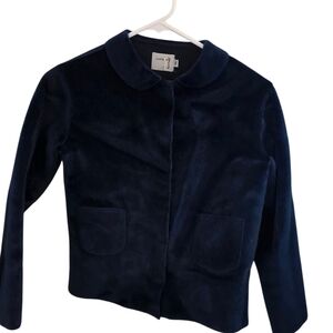 Youth Blue Blazer. Juste Cle Faux Pony Hair